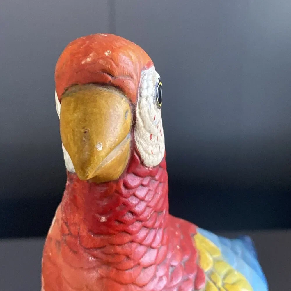 Vintage 1982 Holland Mold Ceramic Parrot Figure 10